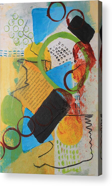 Abstract Acrylic Print featuring the painting Messy Circles of Life by April Burton
