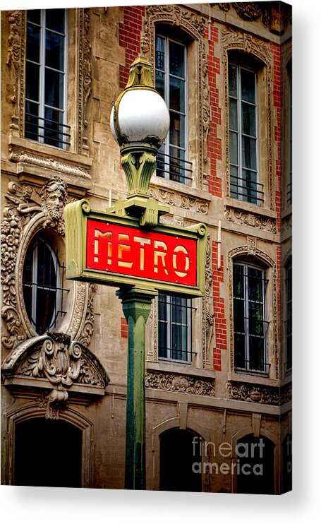 Metro Acrylic Print featuring the photograph Metro by Olivier Le Queinec