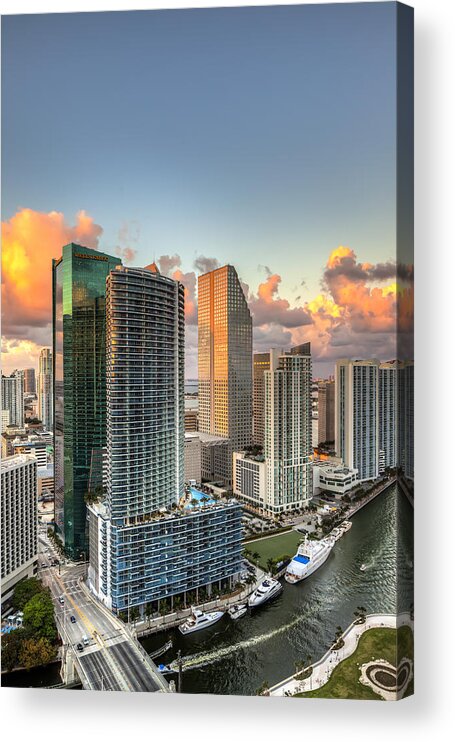 Miami Acrylic Print featuring the photograph Miami Bayside by Nick Shirghio