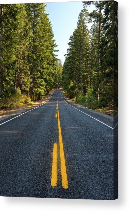 Mount Acrylic Print featuring the photograph Middle of the Highway in Oregon by David Gn