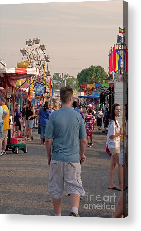 Fair Acrylic Print featuring the photograph Midway by Paulette B Wright
