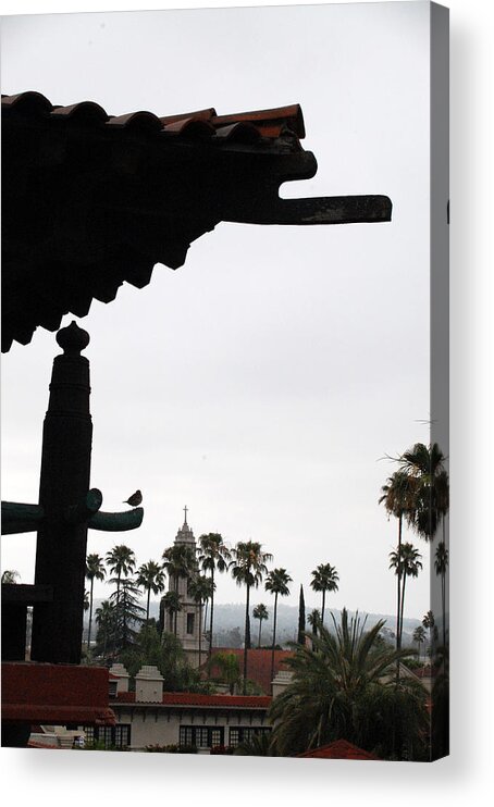 Mission Inn Acrylic Print featuring the photograph Mission Inn Silouhette by Amy Fose