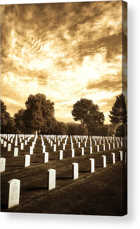 Cemetery Acrylic Print featuring the photograph Moody Jefferson Barracks by Bill and Linda Tiepelman