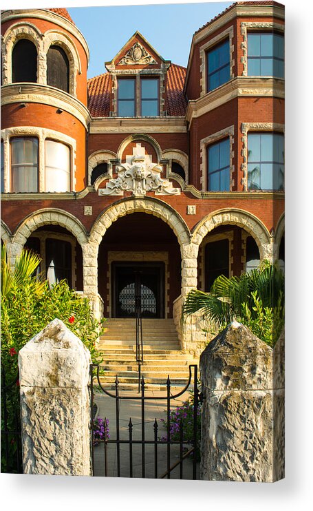 Landscape Acrylic Print featuring the photograph Moody Mansion Main Entrance by Tikvah's Hope
