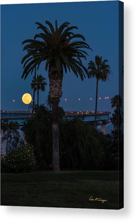 Full Moon Acrylic Print featuring the photograph Moon on the Rise by Dan McGeorge