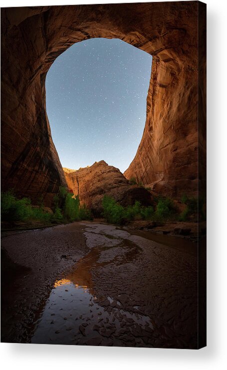Escalante Acrylic Print featuring the photograph Moonrise at Coyote Gulch by Dustin LeFevre