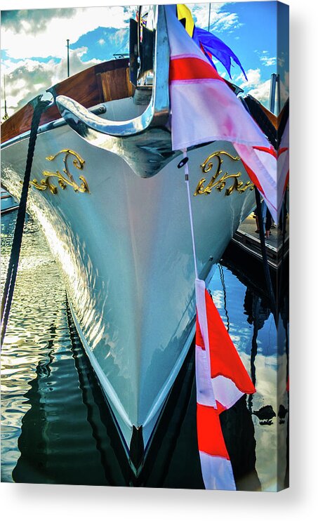 Seascape Acrylic Print featuring the photograph Moored by Jason Brooks