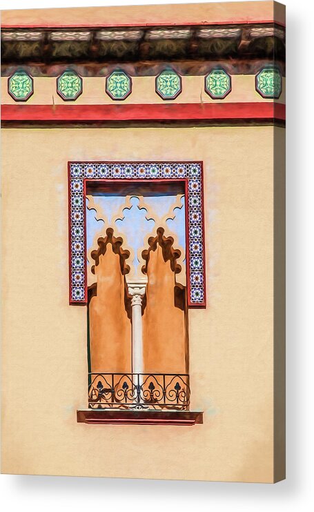 Arabic Acrylic Print featuring the photograph Moorish Window by David Letts