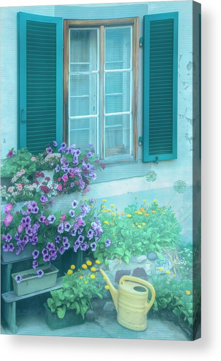 Appalachia Acrylic Print featuring the photograph Morning Softness in the Garden by Debra and Dave Vanderlaan