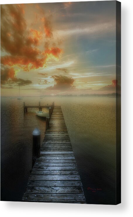 Dock Acrylic Print featuring the photograph Mornings First Light by Marvin Spates
