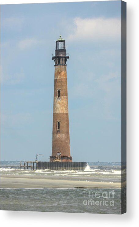 Morris Island Lighthouse Acrylic Print featuring the photograph Morris Island Lighthouse Circa 1876 by Dale Powell