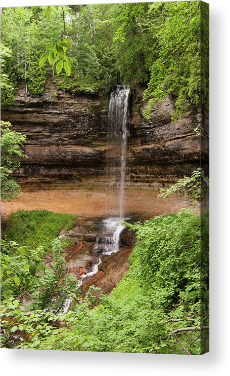 Waterfall Acrylic Print featuring the photograph Munising Falls #2 by Paul Rebmann