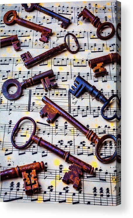Key Acrylic Print featuring the photograph Musical Keys by Garry Gay