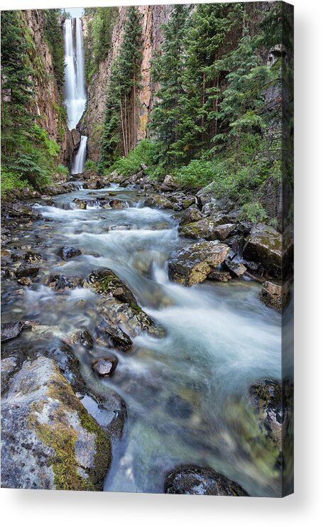 Waterfall Acrylic Print featuring the photograph Mystic Falls by Denise Bush