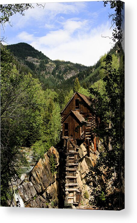 Mountain Acrylic Print featuring the photograph Natural Frame around the Crystal Mill by Marta Alfred