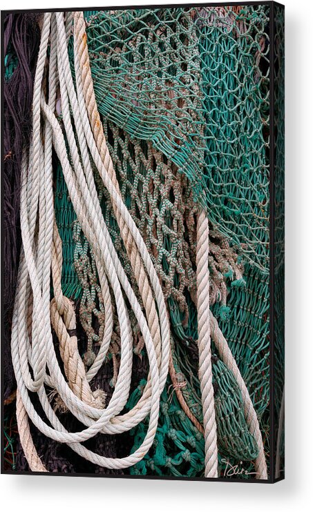 Macro Acrylic Print featuring the photograph Nets and Ropes by Peggy Dietz