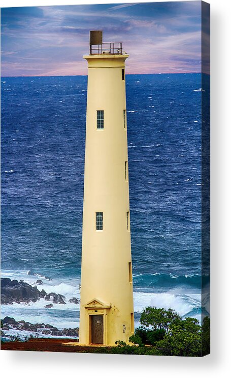 Lighthouse Acrylic Print featuring the photograph Ninini Point Lighthouse by Bill and Linda Tiepelman