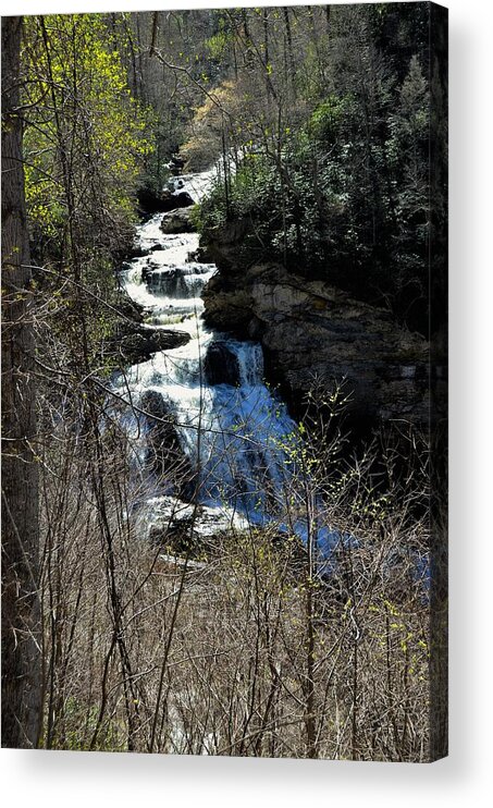 Waterfall Acrylic Print featuring the photograph North Carolina Falls by Chuck Brown