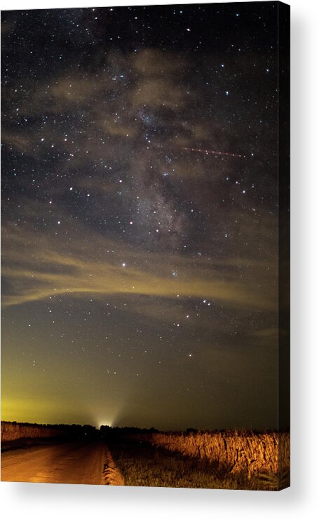 Milky Acrylic Print featuring the photograph North River Park Road Milky Way - 3376 by Jon Friesen