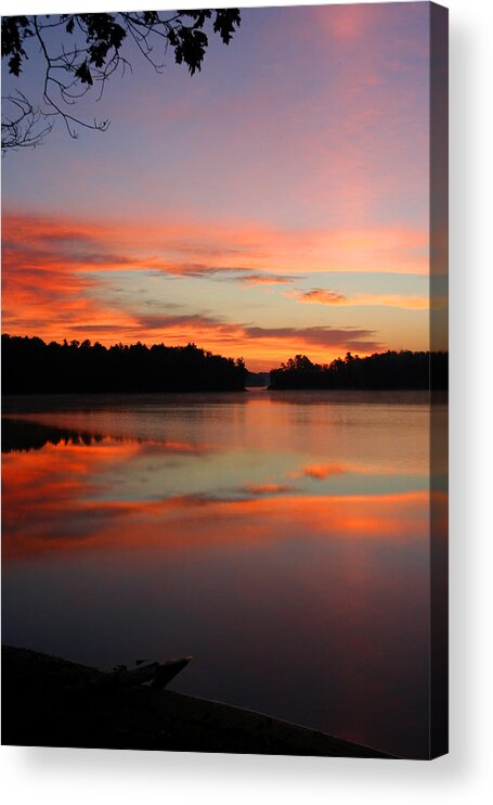 Sunrise Acrylic Print featuring the photograph NorthWoods Tranquility 2 by Brook Burling