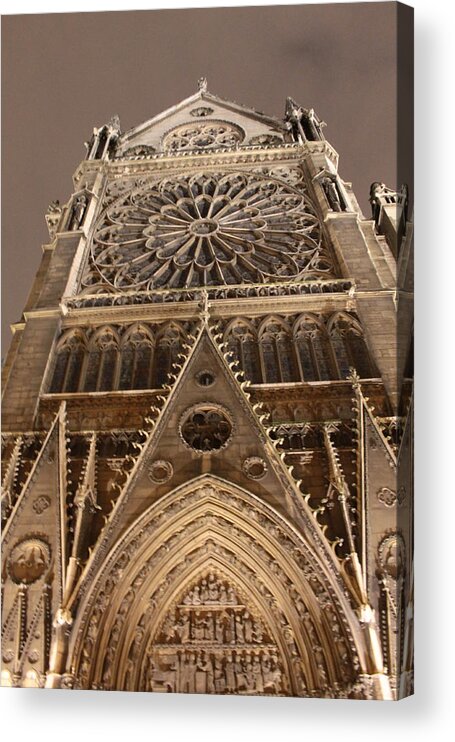 Notre Dame Cathedral Acrylic Print featuring the photograph Notre Dame North by Christopher J Kirby