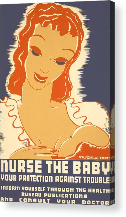 Baby Acrylic Print featuring the digital art Nurse the Baby by Georgia Clare
