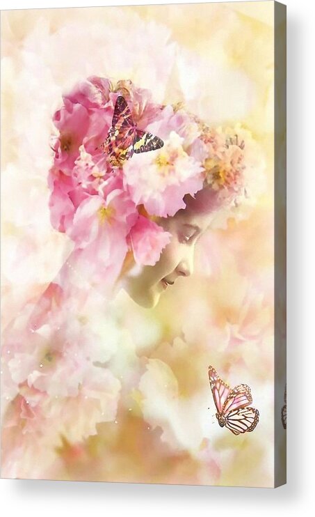 Fairy Acrylic Print featuring the digital art Nymph of May by Lilia D