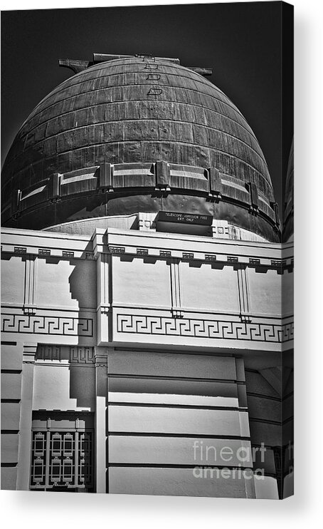 Griffith-park Acrylic Print featuring the photograph Observatory In Art Deco by Kirt Tisdale