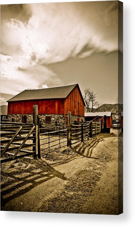 Americana Acrylic Print featuring the photograph Old Country Farm by Marilyn Hunt