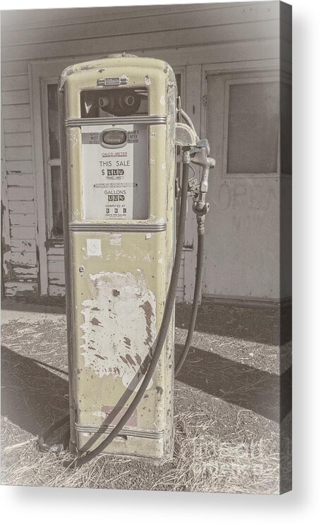Object Acrylic Print featuring the photograph Old Gas Pump by Robert Bales