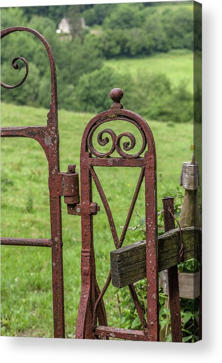 Decorative Acrylic Print featuring the photograph Old Iron Gate by W Chris Fooshee