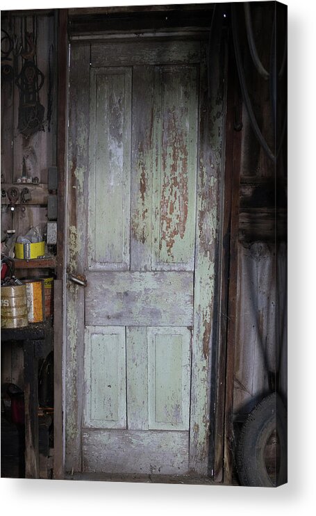 Door Acrylic Print featuring the photograph Old Shop Door by Brooke Bowdren