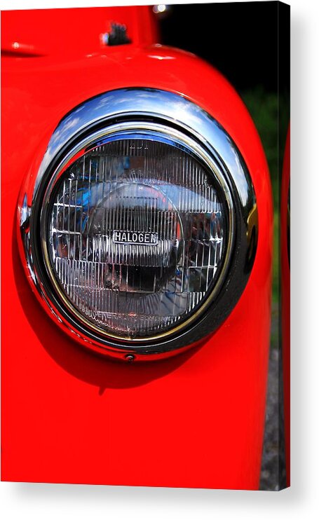 Cars Acrylic Print featuring the photograph Old truck headlight by Karl Rose