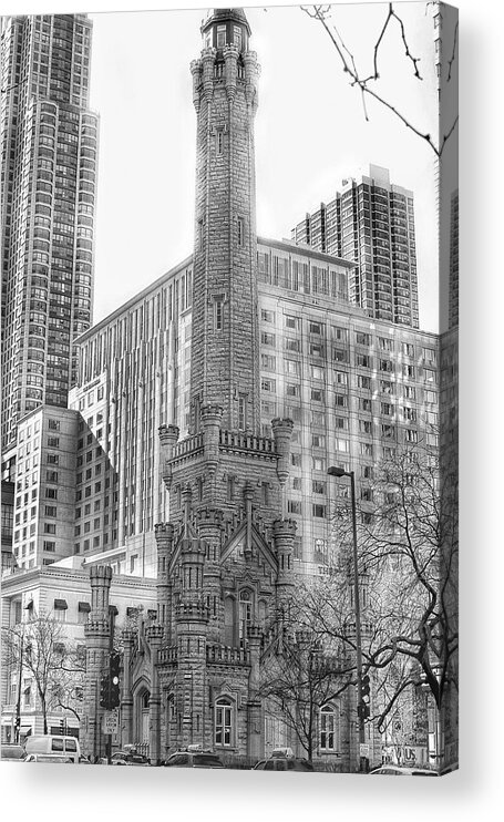 Water Tower Acrylic Print featuring the photograph Old Water Tower - Chicago by Jackson Pearson
