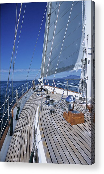 On Board Acrylic Print featuring the photograph On Deck off Mexico by David J Shuler