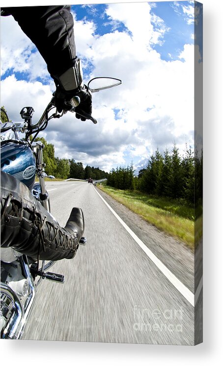 Harley Acrylic Print featuring the photograph On the Road by Micah May