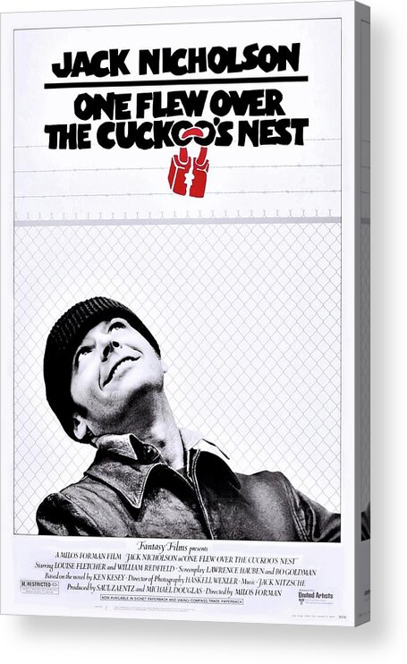 Cuckoos Nest Acrylic Print featuring the photograph One Flew Over the Cuckoo's Nest by Movie Poster Prints
