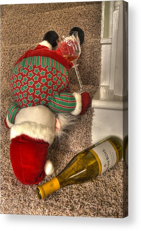 Santa Clause Acrylic Print featuring the photograph One Too Many by Don Wolf