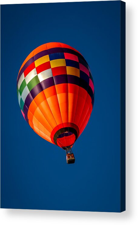 Albuquerque Acrylic Print featuring the photograph Orange Crush - Hot Air Balloon by Ron Pate