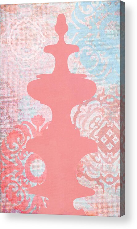 Oriental Design Acrylic Print featuring the photograph Oriental Far East Design Red by Suzanne Powers