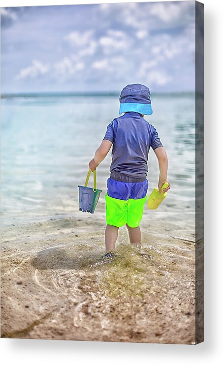 Boy Acrylic Print featuring the photograph Out On A Mission by Elvira Pinkhas