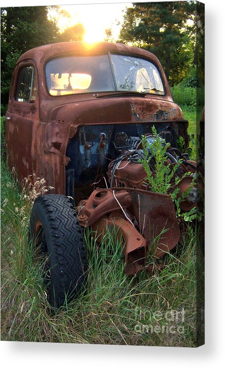 Car Acrylic Print featuring the photograph Out to Pasture by Pamela Clements