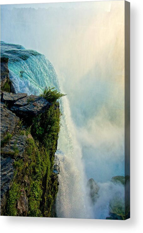 Macro Acrylic Print featuring the photograph Over the Falls II by Kathi Isserman