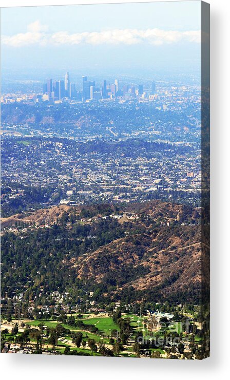 Los Angeles Acrylic Print featuring the photograph Over The Hills by Dan Holm