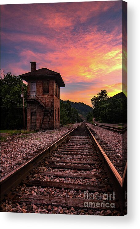 Tracks Acrylic Print featuring the photograph Over the Line by Anthony Heflin