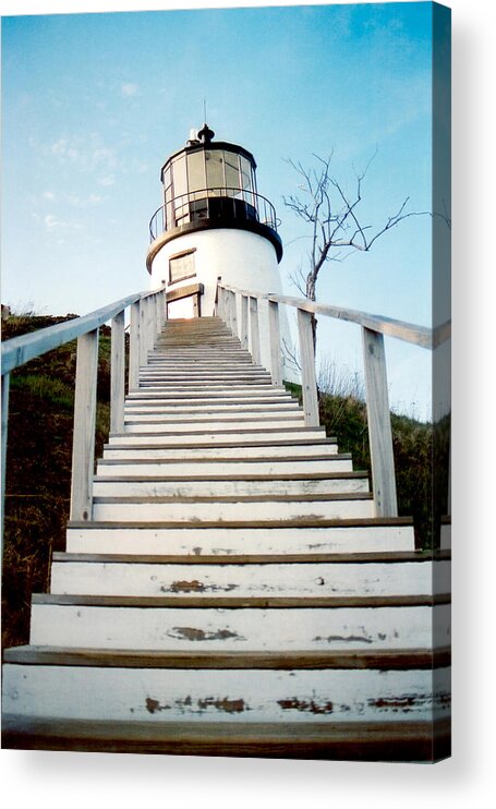 Lighthouse Acrylic Print featuring the photograph Owl's Head Light by Greg Fortier