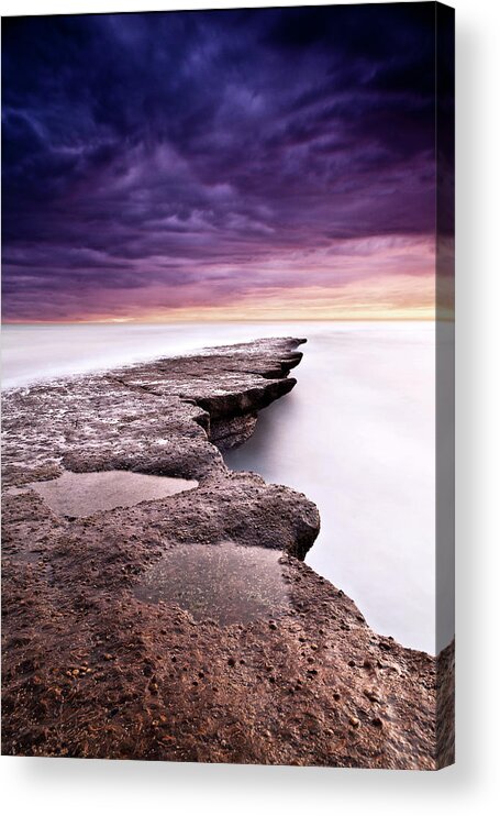 Beach Acrylic Print featuring the photograph Painted sunset by Jorge Maia