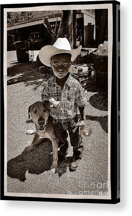 Kids Acrylic Print featuring the photograph Pardner by Mayhem Mediums