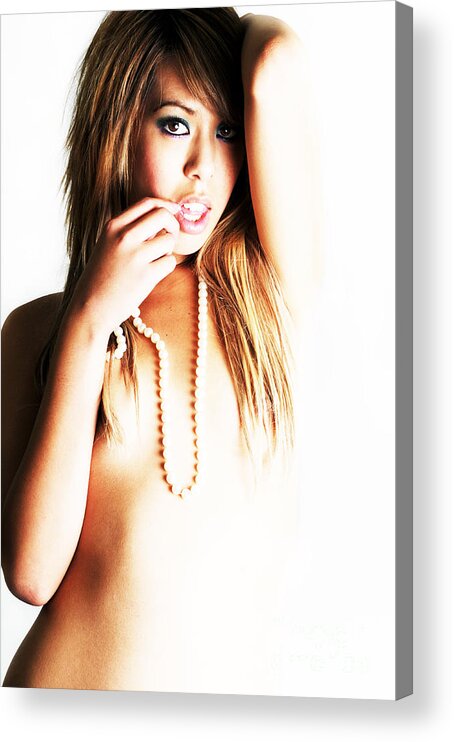 Artistic Acrylic Print featuring the photograph Pearl necklace by Robert WK Clark