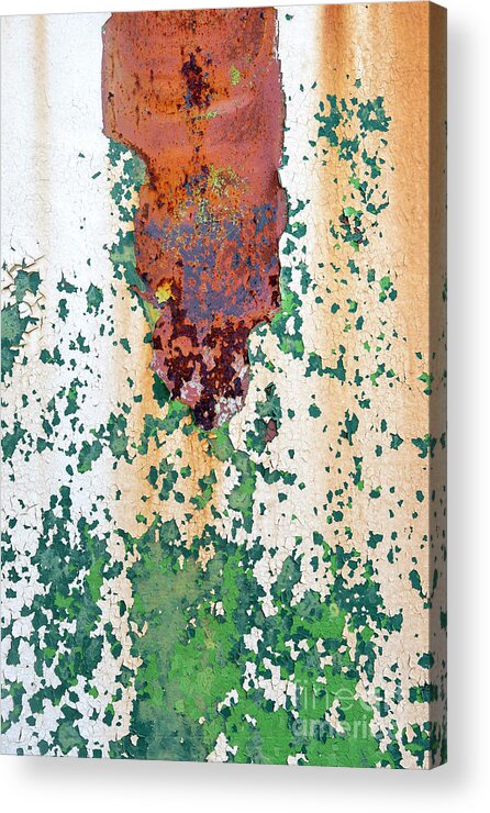 Rust Acrylic Print featuring the photograph Peeling Away Time by Tim Gainey